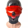 Latex Hood Bilayer Open Collar Face for Men